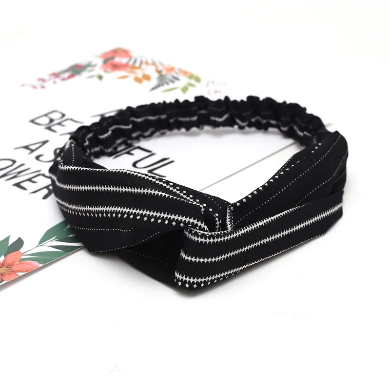 2020 Fashion Bohemian Headband Print Hairbands For Women Girls Vintage Cross Knot Turban Bandanas Headwear Hair Accessories