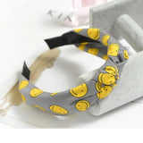 Women Elegant Top Knot Headband Print Dot Hairbands Girls Striped Plaid Flower Hair Hoop Fashion Hair Accessories FG0320