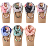 RUNMEIFA solid color Jewelry Statement Necklace Pendant Scarf Women Bohemia Neckerchief  Foulard Femme Accessories Hijab Stores