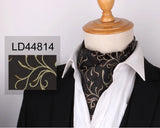 New Floral Paisley Men Cashew Tie Wedding Formal Cravat Ascot Scrunch Self British Gentleman Polyester Soft Neck Tie Luxury