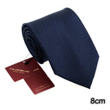 HUISHI 8CM 8 Styles Men's Solid Dark Blue Color Neck Tie 6cm Waterproof Jacquard Necktie Daily Wear Cravat Wedding Party For Men