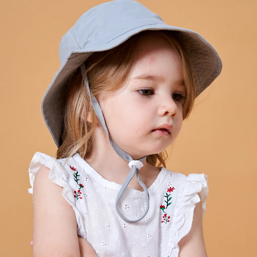 Summer Baby Sun Hat Baby Sun Hat for Girls and Boys Outdoor Anti UV Kids Beach Caps Bucket Cap