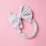 Baby Headband Big Bows For Girls Hair Accessories Jacquard Toddler Wide Headwrap Soft Newborn Hairband Elastic Kids Turban