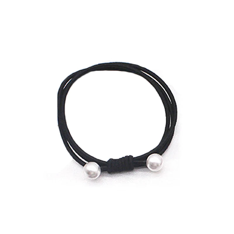 Pearls Beads Hair Ties Elastic Hair Bands For women Hair Rope Scrunchies Ponytail Holders Rubber Hair Accessories