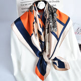 Women 100% Real Silk Square Scarf for Gift Hangzhou Pure Silk Neckscarf Wraps Christmas Day Present Square Silk Scarves Bandanas