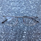 Men's business glasses frame half frame Square frame ultra light comfortable titanium alloy optical prescription Eyeglasses