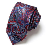 Brand 100% Silk New Men's Tie 7.5cm Blue Necktie Green & Orange Silk Gravatas For Men Paisley Floral Fit Wedding Workplace Slim