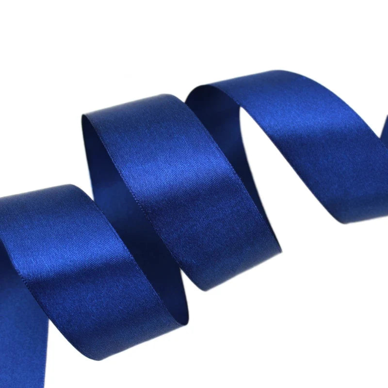 Deep Blue Satin Ribbon Wholesale Gift Wrapping Christmas ribbons