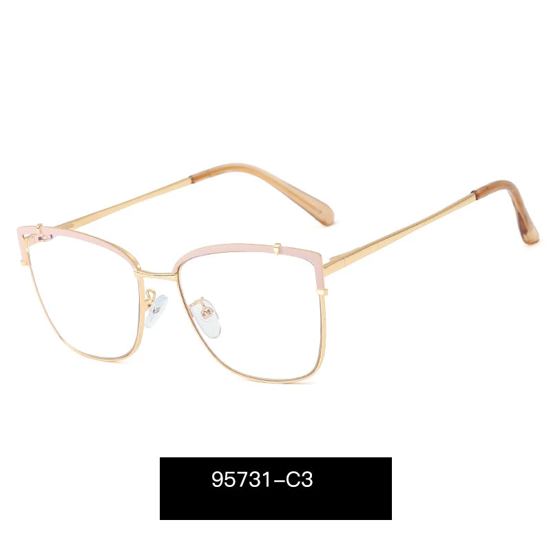 Blue Light Blocking Glasses Frame New Eyewear Prescription Female Eyeglasses Optical Women Spectacles UV400 Anti-Reflective