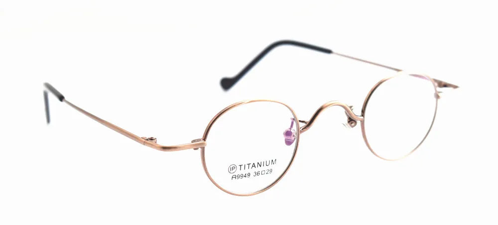 Titanium Glasses Super Small Oval Full Rim Eyeglass Frames Men Women Optical Prescription Lightweight Earwear