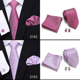 Newest style Green Tie For Men Holiday Present Tie Pocket Squares Set Necktie  Striped Wedding Accessories Man