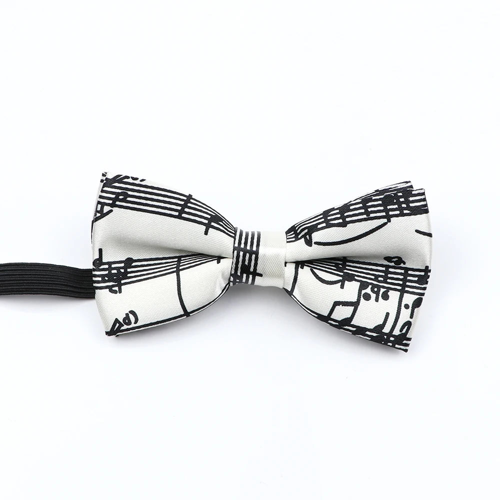 Musical Note Bow Tie Guitar Piano Stave Adult Children Bowtie Novelty Handmade Butterfly Wedding Party Men Gift Accessories