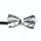 Musical Note Bow Tie Guitar Piano Stave Adult Children Bowtie Novelty Handmade Butterfly Wedding Party Men Gift Accessories