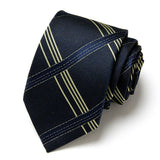 48Colors Classic 7.5cm Tie for Men Silk Tie Luxury Striped Slim Ties for Men Suit Cravat Wedding Party  Gravatas