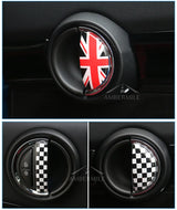 AMBERMILE 4pcs for Mini Cooper F55 F54 F60 Countryman Accessories Car Interior Front Rear Door Handle Sticker Covers Decoration