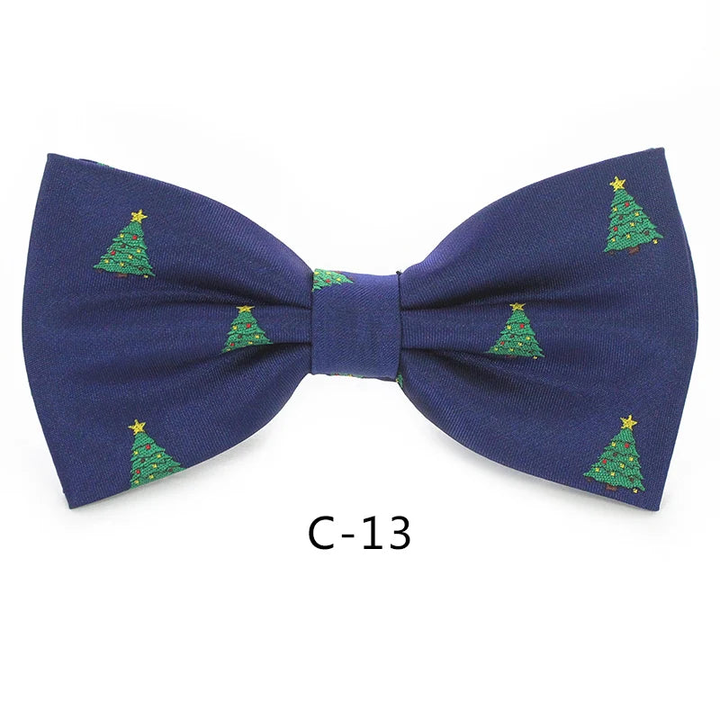 JEMYGINS Christmas Bow Ties for Mens Shirt  Snowflake Christmas Tree Pattern Men Silk Bow Tie  Christmas Party Gift
