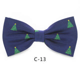 JEMYGINS Christmas Bow Ties for Mens Shirt  Snowflake Christmas Tree Pattern Men Silk Bow Tie  Christmas Party Gift