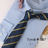 Corbata Hombre corbata 7cm Ties For Men Luxury Blue Stripes Necktie Business Corbatas Para Hombre Mariage Gift Shirt Accessories