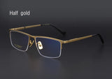 Pure Titanium Glasses Frame Men Titanium Alloy Prescription Eyeglasses Silver Super Light Spectacles Optical Glasses Frame