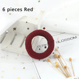 6Pcs/Lot Solid Color Basic Rubber Bands Simple High Elastic Hairband Girls Headwear Headband Fashion Women Gum Hair Accessories