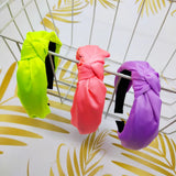 Fashion Top Knot Satin Headbands Wide Fabric Makeup Hairbands for Women Girls Ladies Washing Hair Hoops Bezel Hair Accessories