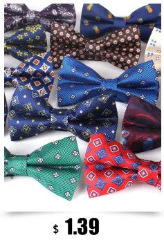 NEW Dots Children Bowtie Fashion Neckwear Adjustable Unisex Bow Tie for Boy and Girl Polyester Pre-Tied