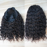 Machine Made Wigs Natural Color Wig Human Hair Deep Wave Glueless None Lace Front Curly Wave Wig Brazilian Virgin Hair