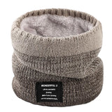 Winter Scarf for Men Fleece Ring Bandana Knitted Warm Solid Scarf Women Neck Warmer Thick Cashmere Hot Handkerchief Ski Mask