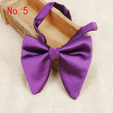 2019 Hot Sale Men's Fashion Big Suits Red Navy Bow Ties For Man Wedding Designer Solid Woven Bowknot Butterfly Tie 9colors