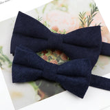Mens Super Soft Downy Suede Parent-Child Bowtie Set Macarons Solid Color Classic Design Cute Butterfly Red Green Blue Pink Tie