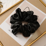 Hot Girls Super Wide Smooth Colorful Hair tie Hair Elastics Bands for Hair Large Satin Scrunchie Hair Accessories 2021 for Women
