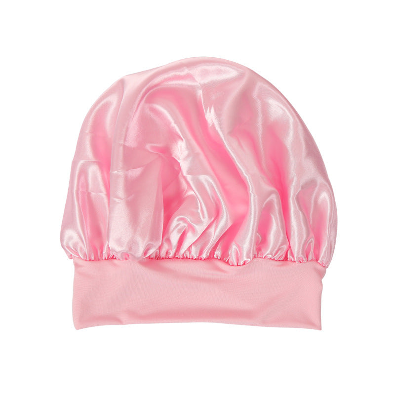 Women Satin Bonnet Spandex Wide Stretchy Band Bonnet Satin Cheveux Nuit Silk Sleeping Night Cap Bonnets for Women