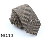 Hot Sale Mens Ties Classic Cotton 6CM Handmade Skinny Neck Ties Slim Plaid Striped Ties For Formal Business Wedding Party Gravat