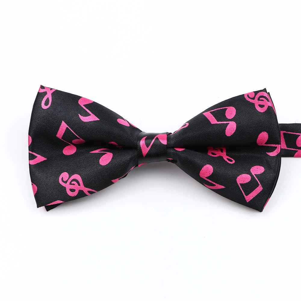 Musical Note Bow Tie Guitar Piano Stave Adult Children Bowtie Novelty Handmade Butterfly Wedding Party Men Gift Accessories