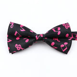 Musical Note Bow Tie Guitar Piano Stave Adult Children Bowtie Novelty Handmade Butterfly Wedding Party Men Gift Accessories