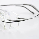 Pure Titanium Eyeglasses Rimless flexible Optical Frame Prescription Spectacle Frameless Glasses Eye glasses 010 Line Temple