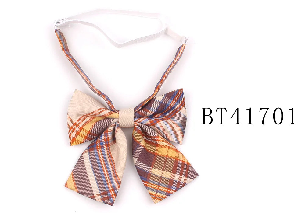 Feminine Plaid Bowtie Casual Bow tie For Women Uniform Collar Butterf Bowknot Adult Check Bow Ties Cravats Girls Bowties