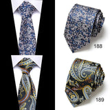 Brand Ties for Men Floral Cotton  Wedding Black Tie 7cm Gravatas Corbatas Fashion Casual Printed Tie Necktie Cravate