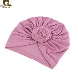 New Women cotton top knotted turban hat bonnet Hijab chemo cap headbands Female Muslim Hat Head Cover Night Cap Hair Accessories
