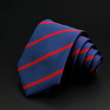 New Men's Tie Classic Stripe 7cm Jacquard Red Blue Green Necktie Daily Wear Cravat Wedding Party Dress Accessories Gift For Man