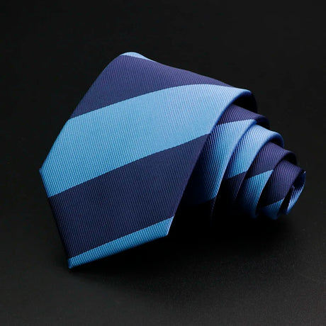 New Men's Tie Classic Stripe 7cm Jacquard Red Blue Green Necktie Daily Wear Cravat Wedding Party Dress Accessories Gift For Man