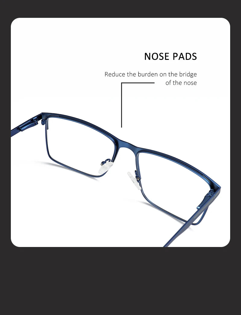 ZENOTTIC Men Titanium Alloy Optical Glasses Frame Fashion Male Square Eyewear Ultralight Metal Non-Prescription Eyeglasses