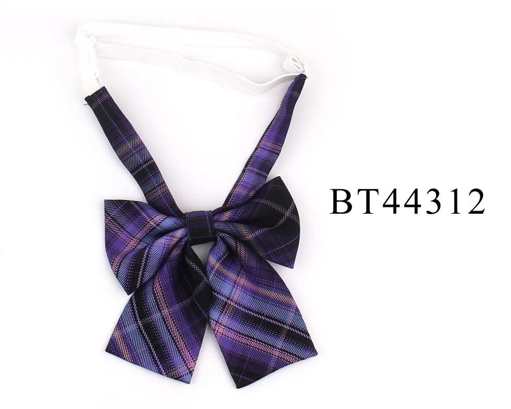 Ladies Plaid Bowtie Casual Bow tie For Women Uniform Collar Butterf Bowknot Adult Check Bow Ties Cravats Cotton Girls Bowties