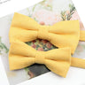 Mens Super Soft Downy Suede Parent-Child Bowtie Set Macarons Solid Color Classic Design Cute Butterfly Red Green Blue Pink Tie