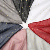 2021 Newest Glitter Cotton Scarf Women Luxury Muslim Fashion Hijab Golden Stars Women's Scarves Foulard Femme Musulman Bandana