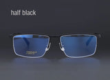 Pure Titanium Glasses Frame Men Titanium Alloy Prescription Eyeglasses Silver Super Light Spectacles Optical Glasses Frame
