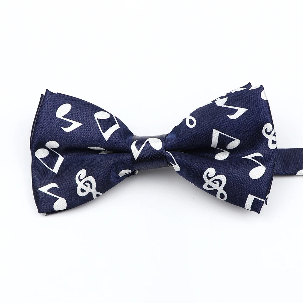 Musical Note Bow Tie Guitar Piano Stave Adult Children Bowtie Novelty Handmade Butterfly Wedding Party Men Gift Accessories