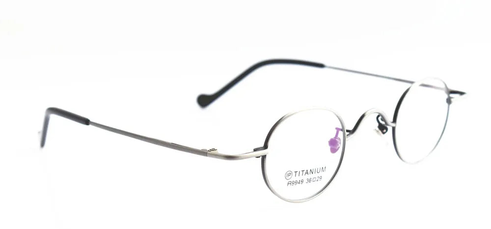 Titanium Glasses Super Small Oval Full Rim Eyeglass Frames Men Women Optical Prescription Lightweight Earwear