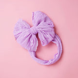 Baby Headband Big Bows For Girls Hair Accessories Jacquard Toddler Wide Headwrap Soft Newborn Hairband Elastic Kids Turban
