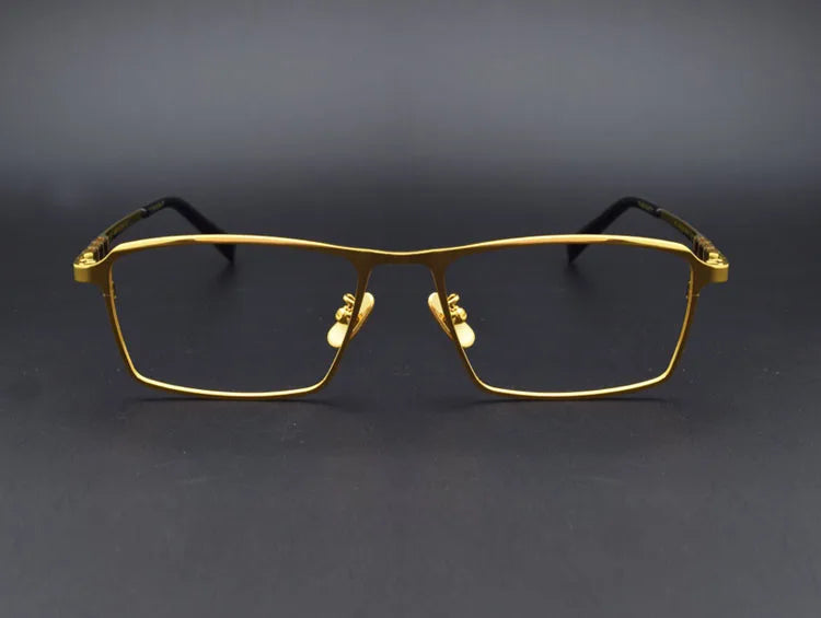 Pure Titanium Glasses Frame Men Titanium Alloy Prescription Eyeglasses Silver Super Light Spectacles Optical Glasses Frame